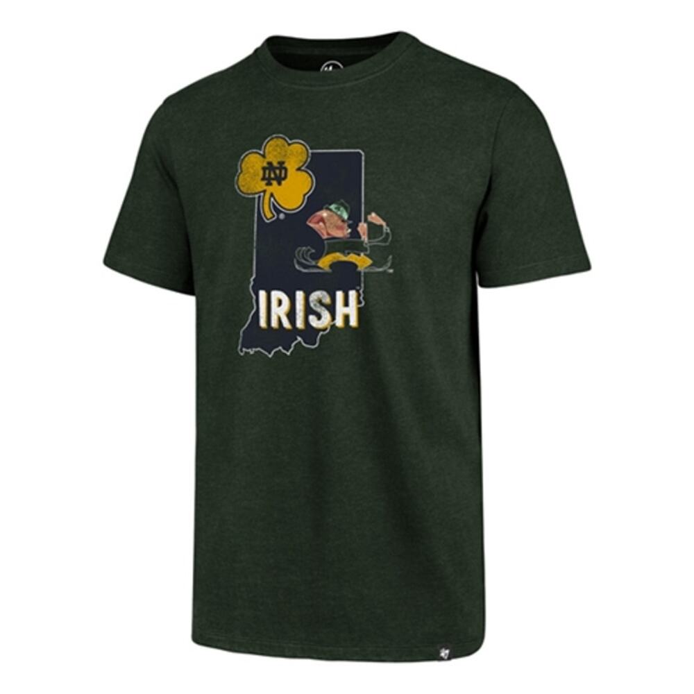 NCAA Notre Dame T Shirt L  Mens Tee Large Green Throwback Club New